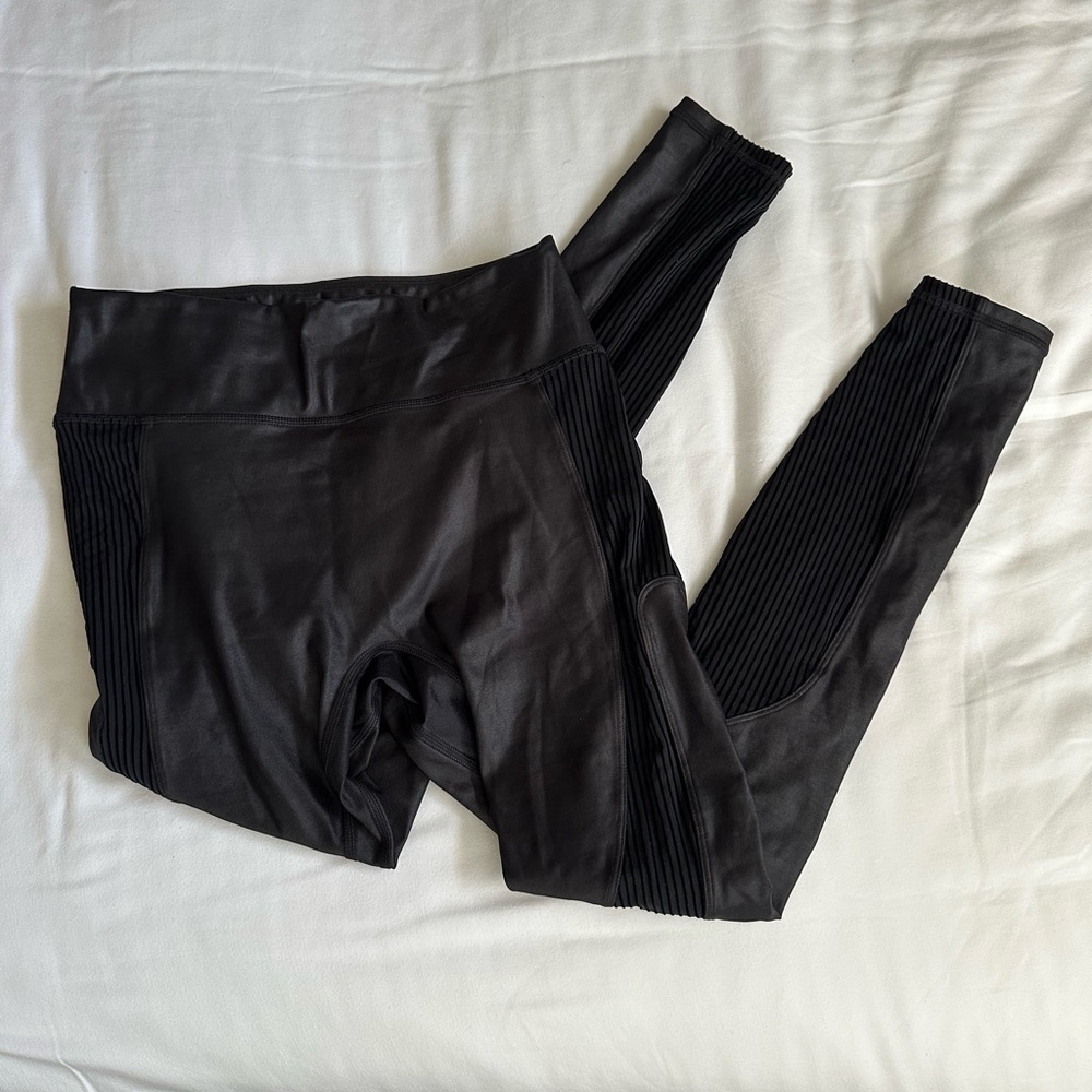 Black High-Waisted Moto Leggings